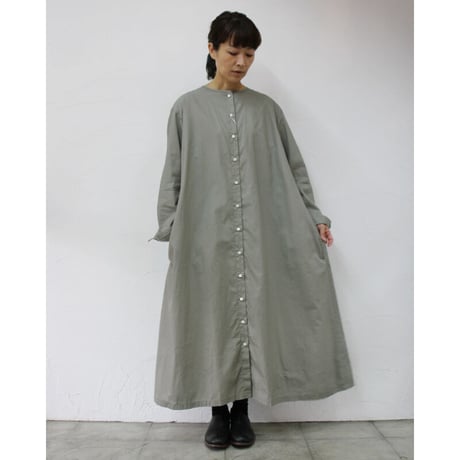 CAERULA カエルラ　S u K i M a -スキマ- 別注 50コーマブロードオーバーワンピース　#グレー、ブラック