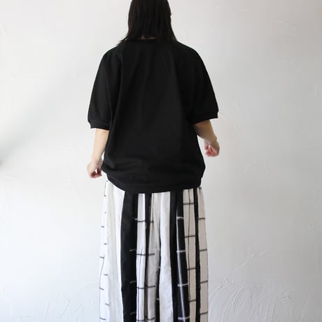 TRAVAIL MANUEL トラバイユマニュアル　ミディ天竺カービープルオーバー　#ホワイト、ブラック、ブルー　【送料無料】