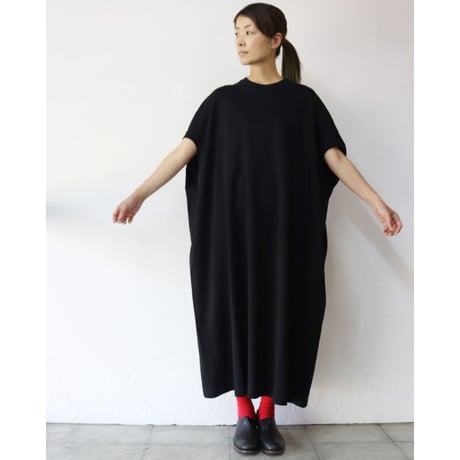 TRAVAIL MANUEL トラバイユマニュアル　ライトポンチシェルワンピース　#グレーオリーブ、ブラック