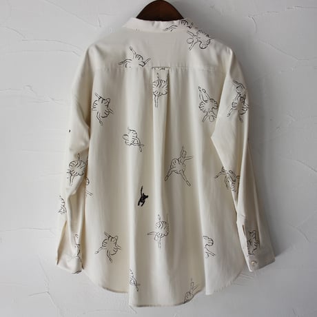 atelier naruse アトリエナルセ　レーヨンコットンビッグシルエットシャツ～バレリーナ～　rayon cotton big silhouette shirt