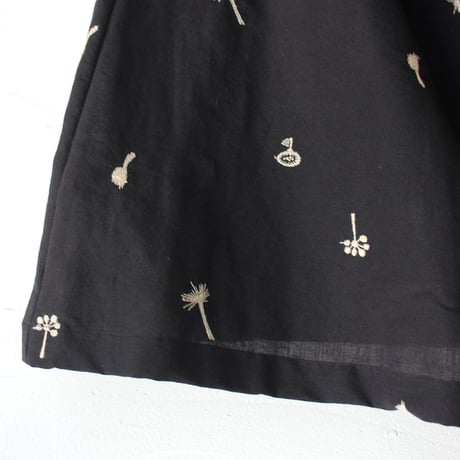 atelier naruse アトリエナルセ　コットンリネンカットインポケットスカート～nohara～cotton linen cut-in pocket skirt　【送料無料】