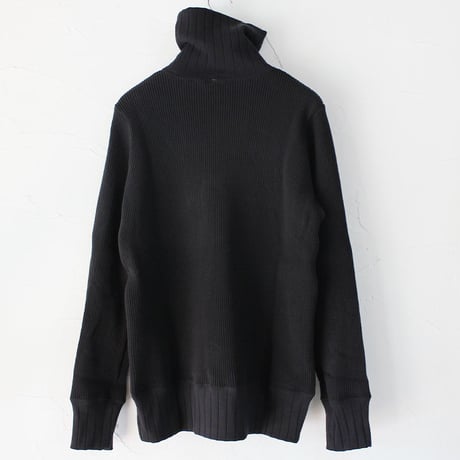 Nigel Cabourn ナイジェルケーボン タートルネックBIGワッフルロングスリーブ　#ブラック　【送料無料】
