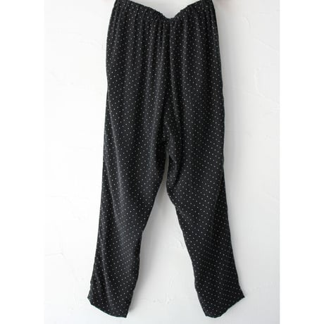 TRAVAIL MANUEL トラバイユマニュアル　キュプラドットガセットパンツ　#ネイビーブラック