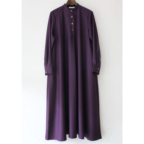 amne アンヌ　GABARDINE cone dress ギャバジンコーンドレス　＃グレープ、チャコール
