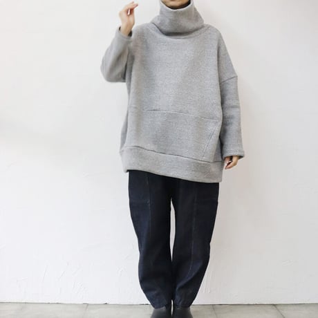 **またまた再入荷** Linenya リネンヤ　裏起毛ボリュームネックプルオーバー　#グレー　【送料無料】