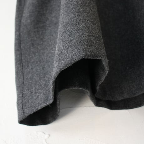 **再入荷** Linenya リネンヤ　ウール長袖スタンドカラーワンピース　#ブラック、グレー