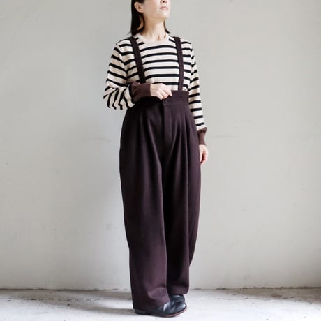 SUSURI ススリ　ムースパンツ　#brown,navy 【送料無料】
