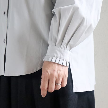 **再入荷** amne アンヌ　BROAD frilled blouse ブロードフリルブラウス【送料無料】
