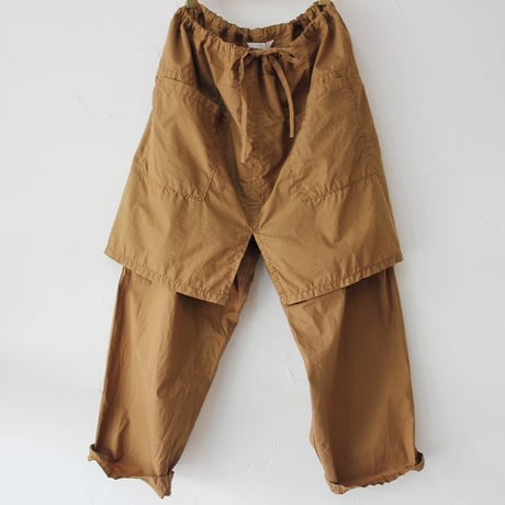 homspun ホームスパン　コットンミニチェックスカート付きパンツ　#オレンジ