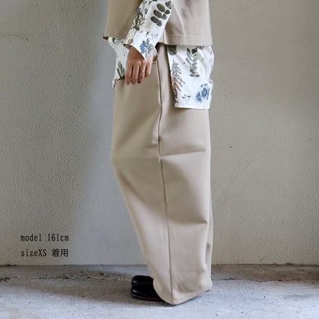 ARTE POVERA アルテポーヴェラ　ポンチ裏起毛2タックワイドパンツ　#ベージュ