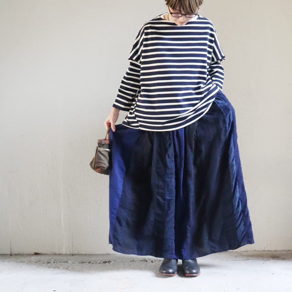 ARTE POVERA アルテポーヴェラ リネン＆コットンMIXギャザースカート