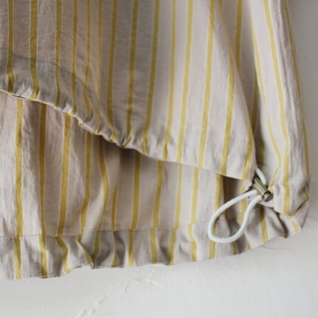 atelier naruse アトリエナルセ　cotton linen shibori hem pullover　コットンリネン裾絞りプルオーバー　#ベイジュ