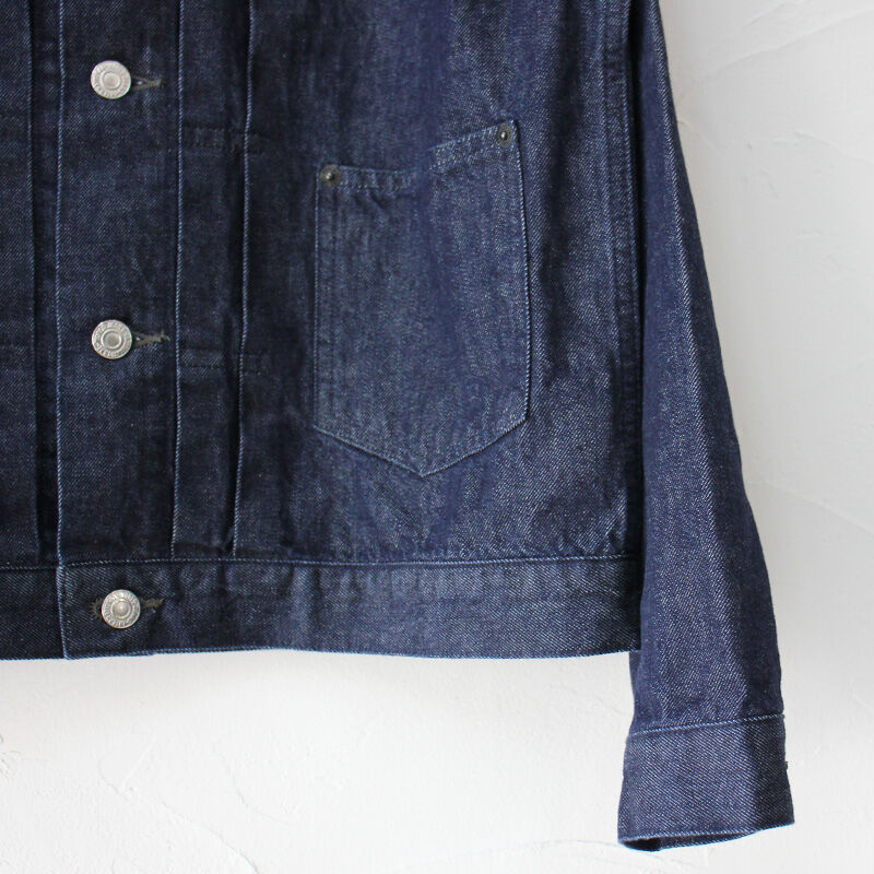 アトリエナルセ　atelier naruse デニムジャケット 38 キナリ アトリエナルセコットンデニムノーカラージャケットキナリ