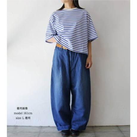 ASEEDONCLOUD HandWerker 綿麻デニムHWワイドトラウザー　♯インディゴ加工　【送料無料】