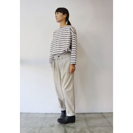 amne アンヌ　CORDUROY belterd bonito #Ivory 【送料無料】