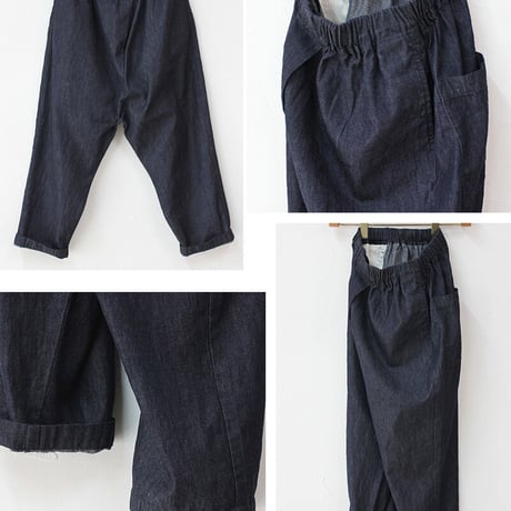 TRAVAIL MANUEL トラバイユマニュアル　6.5ozライトデニムサドルパンツ　♯ LT/INDIGO , INDIGO , GREY　【送料無料】