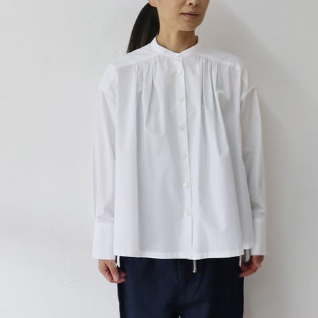 atelier naruse アトリエナルセ　コットン ~トーマスメイソン~ バンドカラーシャツ｜cotton ~THOMAS MASON~ band-collar shirt