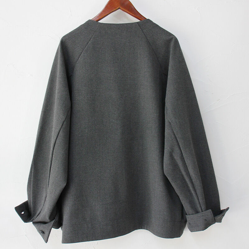 amne アンヌ DRAPEY cardigan #チャコール、ブラック 【送料無料】 | s 