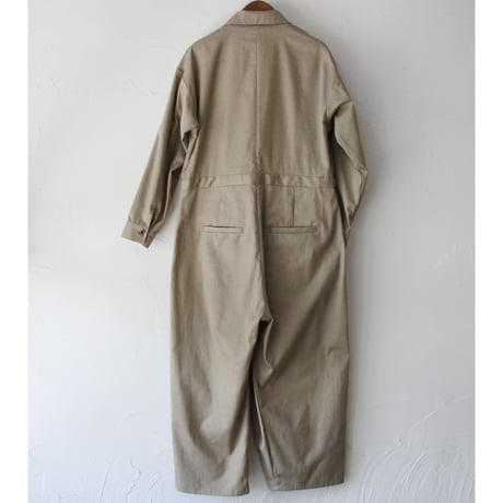atelier naruse アトリエナルセ　コットンカシュクールジャンプスーツ　cotton cache-coeur jumpsuit　#ベイジュ、ブラック