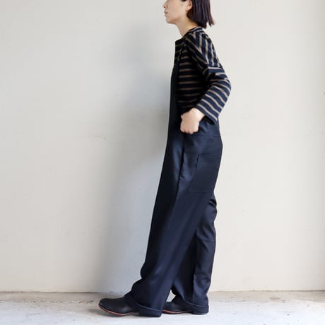 maomade マオメイド　T/Rサロペット　#カーキブラウン、ブラック