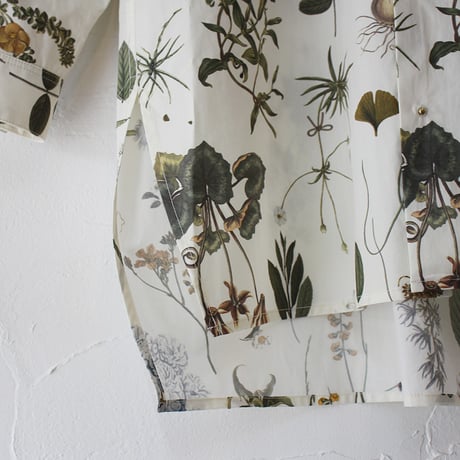 ASEEDONCLOUD アシードンクラウド　Tea garden flower print Standard shirt #off white 【送料無料】