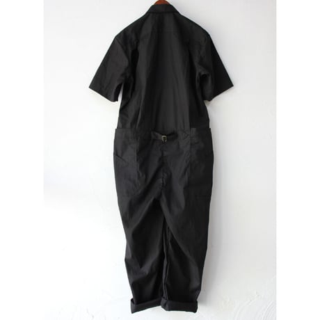 ASEEDONCLOUD　アシードンクラウド　Silky typewritter cloth sakurashi jumpsuit  #ブラック　【送料無料】