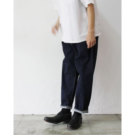 **またまたまた再入荷** sasanqua by trees  Loose Tapered Denim ルーズテーパードデニム　#one wash 【送料無料】