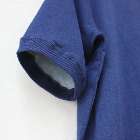 atelier naruse アトリエナルセ　コットン裏毛半袖スウェット　cotton fleece lining sweatshirt #インディゴ 【送料無料】