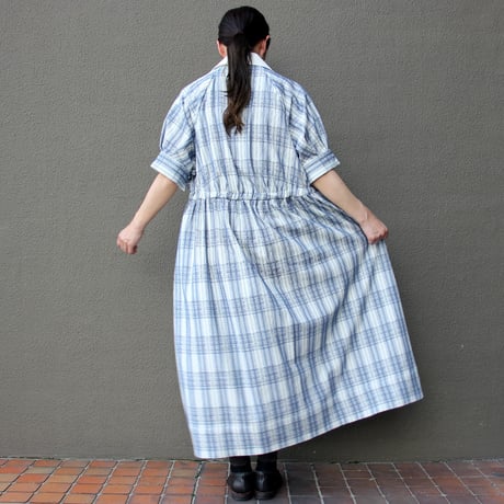 ASEEDONCLOUD アシードンクラウド　Hand embroidery cloth Sailing dress #インディゴ