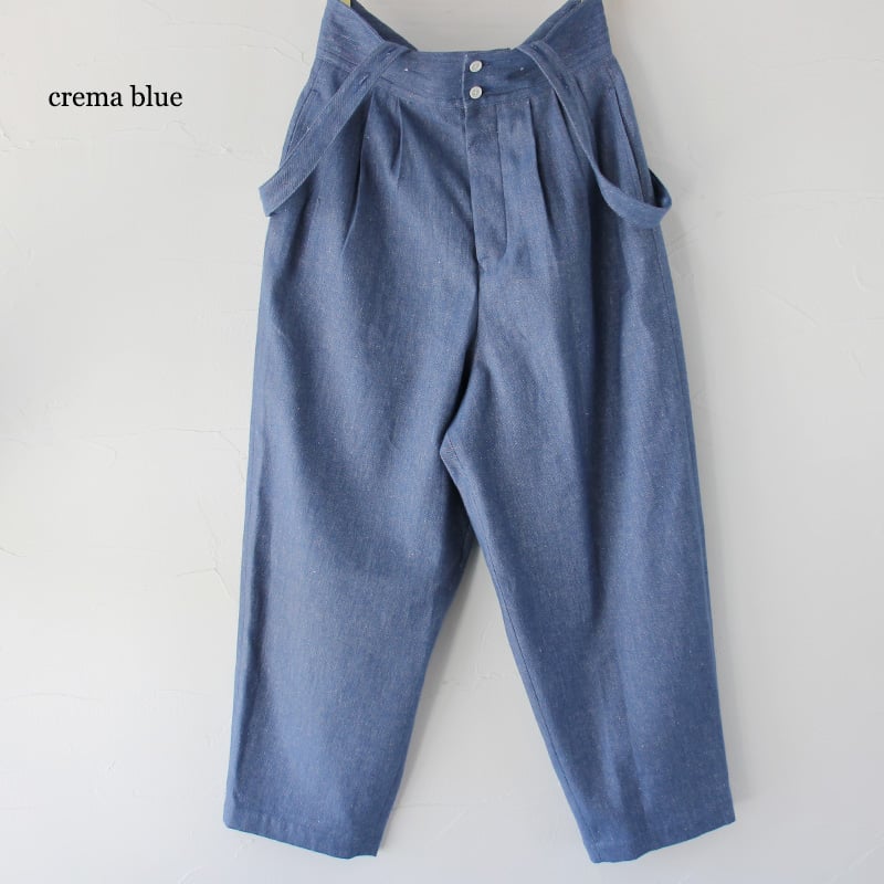 SUSURI ススリ ムースパンツ #crema blue , prussian blue SUSURI ススリ ムースパンツ #crema blue , prussian blue
