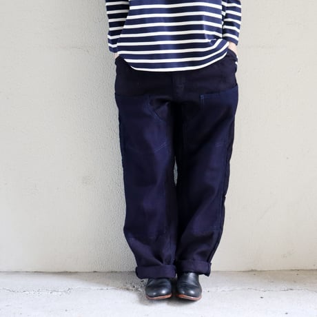 FUNSET OF ART ファンセットオブアート　インディゴキャンバスダブルニーパンツ　#インディゴ