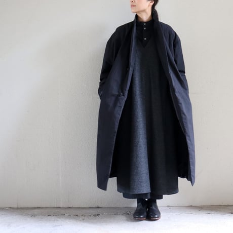 CAERULA PER LIGHTS カエルラ　C/Nウェザー中綿コート　#ブラック、ベージュ