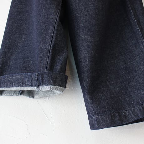 **再入荷** atelier naruse アトリエナルセ　コットンデニムタックパンツ　cotton denim tuck pants　#インディゴ