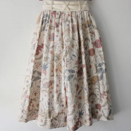 ASEEDONCLOUD アシードンクラウド　Antique flower print Memento culottes #ナチュラル　【送料無料】