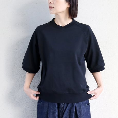 atelier naruse アトリエナルセ　オーガニックコットン半袖スウェットシャツ organic cotton lining sweat shirt