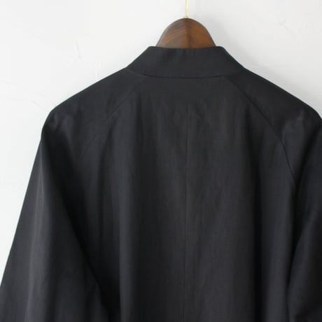 atelier naruse アトリエナルセ 　コットンスタンドカラーコート cotton stand collar coat #ブラック　【送料無料】