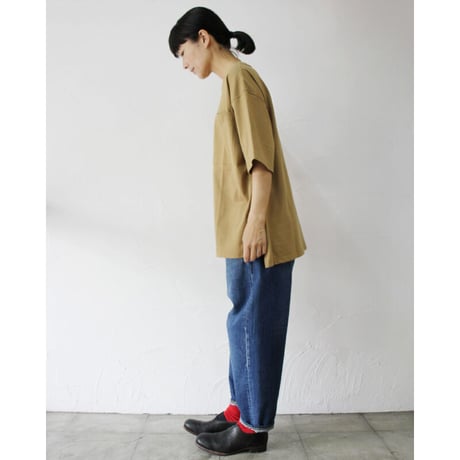 amne アンヌ　ソリッドポケットTシャツ　＃amber , navy