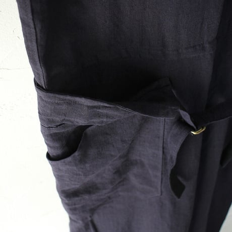 ASEEDONCLOUD アシードンクラウド　Mitsuyakusou Linen Crafter jumpsuit　#navy 　【送料無料】