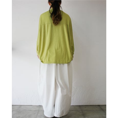 **またまた再入荷** TRAVAIL MANUEL トラバイユマニュアル　リネン天竺ボレロカーディガン　#ブラック、杢グレー、レッド、イエロー　【送料無料】