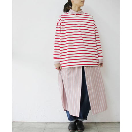 amne アンヌ　BORDER gride basque #レッド、ブラック　【送料無料】