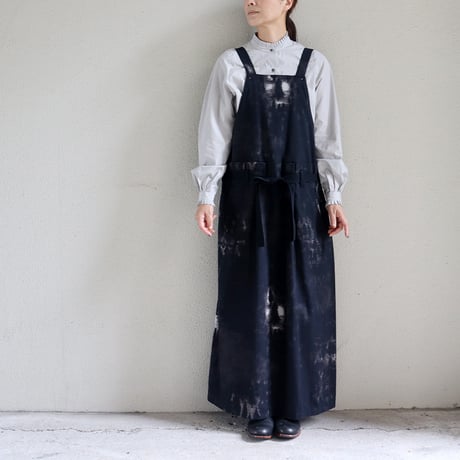 ASEEDONCLOUD アシードンクラウド　Fog forest denim Sankayo apron dress #black