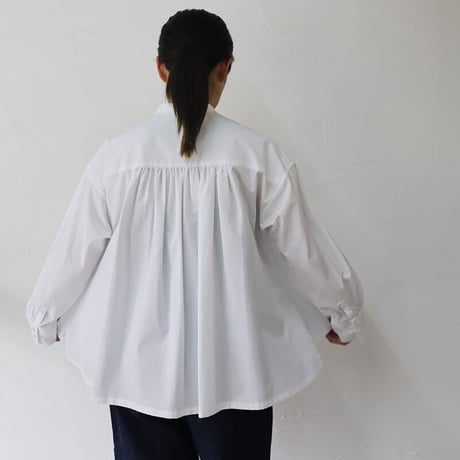 atelier naruse アトリエナルセ　コットン ~トーマスメイソン~ バンドカラーシャツ｜cotton ~THOMAS MASON~ band-collar shirt