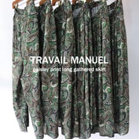 TRAVAIL MANUEL トラバイユマニュアル　ペイズリープリントロングギャザースカート