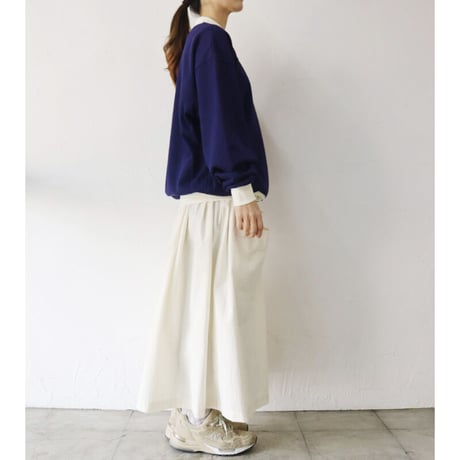 amne アンヌ　フレンチテリーVモックプルオーバー FRENCH TERRY v_mock  #イエロー、ネイビー　【送料無料】