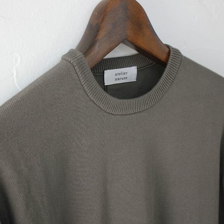 atelier naruse アトリエナルセ 　コットンニットバイカラースリーブ　cotton knit bicolor sleeve