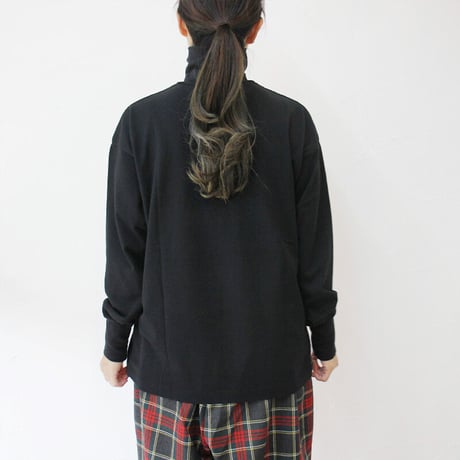 homspun ホームスパン　40/2天竺タートルプルオーバー　#ピンク、ブラック
