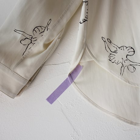atelier naruse アトリエナルセ　レーヨンコットンビッグシルエットシャツ～バレリーナ～　rayon cotton big silhouette shirt