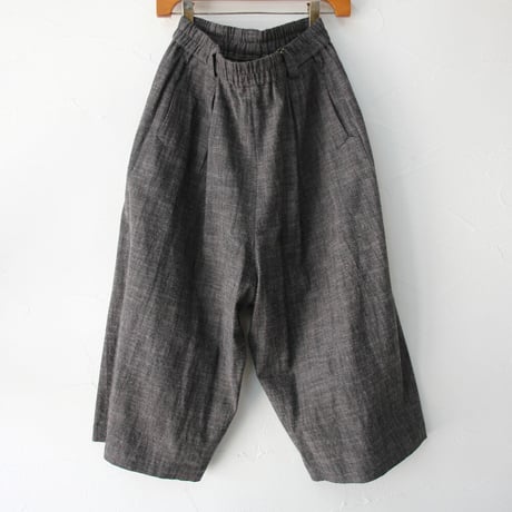 atelier naruse アトリエナルセ　コットンスラブワイドパンツ cotton slab wide pants　#杢ブラック、ブラック　【送料無料】