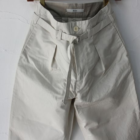 amne アンヌ　LINEN KERSEY belted bonito #Sand , Terracotta 【送料無料】