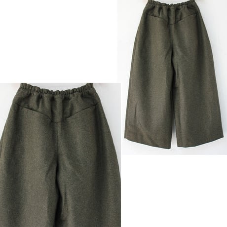 **再々入荷** homspun ホームスパン　ソフトフラノ２タックパンツ　#ネイビー、カーキ　【送料無料】